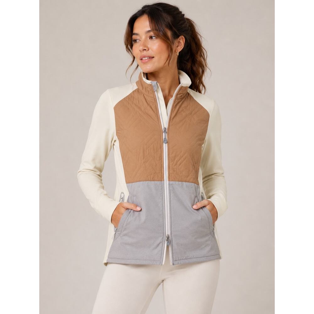 Peter Millar Hybrid Golf Jacket Allendale CC Quilted Small Water/Wind Resistant